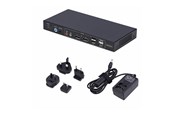 KVM-kytkimet - StarTech.com 2-Port Dual-Monitor DP KVM Switch w/Video Matrix 4K 60Hz - KVM / audio / USB switch - 2 ports - TAA Compliant - P2ADD121D-KVM-SWITCH