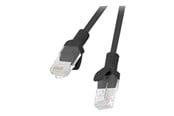 Verkkokaapelit - Lanberg patch cable - 25 cm - black RAL 9004 - Musta - 0.25m - PCU6-10CC-0025-BK