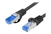Verkkokaapelit - Lanberg patch cable - 2 m - RAL 9004 black - Musta - 2m - PCF6A-10CC-0200-BK