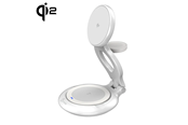 Puhelin - Adapterit & Laturit - j5create Qi2 3-in-1 Magnetic Foldable Wireless Charging Station - JUPW3415-N