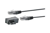 Verkkokaapelit - Schwaiger TAE/DSL Adapter With Modem Cable - phone cable kit - 3 m - Musta - 3m - TAL6731533