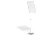 Konferenssi & Esitys - DURABLE Gulvskilt aluminium med klikramme A3 - 479923
