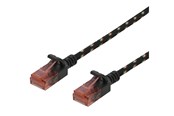 Verkkokaapelit - Deltaco patch cable - 2 m - black - Musta - 2m - UUTP-1313