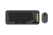 Näppäimistöt - Logitech POP Icon Combo - Näppäimistö ja Hiirisetti - Italialainen - Harmaa - 920-013115