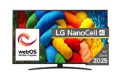 Televisio - LG 50" Televisio LED 4K 50NANO81A3A Nano81 Series - 50" LED-backlit LCD TV - 4K - 50NANO81A3A
