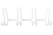 Kannakkeet & Saranat - Home>it designer coat rack with 4+4 hooks white - 12131