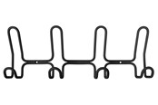 Kannakkeet & Saranat  - Home>it designer coat rack with 4+4 hooks black - 12133