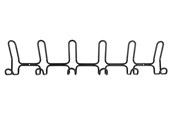 Kannakkeet & Saranat - Home>it designer coat rack with 6+6 hooks black - 12143