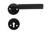 Kannakkeet & Saranat  - Home>it door handle knurled L-handle 19 mm. matte black - 13252