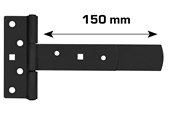 Kannakkeet & Saranat  - Home>it T-hinge matt black 150 x 30 mm zinc-coated carbon steel - 20501