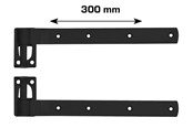 Kannakkeet & Saranat - Home>it stacking hinge matt black 300 x 30 mm zinc-coated carbon steel 2 pcs. - 20511