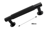 Kannakkeet & Saranat  - Home>it knurled handle 96 mm matt black 2 pcs. - 21180