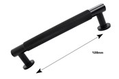 Kannakkeet & Saranat  - Home>it knurled handle 128 mm matt black 2 pcs. - 21182