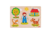 Vauva- ja taaperolelut - Goki Wooden Knob Puzzle 5 pcs. - 57306