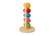 Puulelut - Bigjigs Wooden Nuts and Bolts Tower 11pcs. - 37002