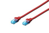 Verkkokaapelit - DIGITUS CAT 5e U-UTP Patch Cord - 0.5m - Punainen - 0.5 meter - DK-1512-005/R