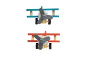 Puulelut - Bigjigs Wooden Pull Back Biplane Airplane - 36072