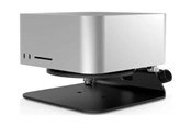 Järjestelmän lisävarusteet - Compulocks Mac Studio Security Stand with Dual Head Coiled Cable Keyed Lock Black - MSSTD01CL02H