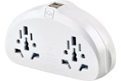 Puhelin - Adapterit & Laturit - Go Travel Maailman ja USA:n sovitin Duo + USB - 5016326606326