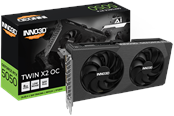 Näytönohjaimet - Inno3D GeForce RTX 5050 Twin X2 OC - 8GB GDDR6 RAM - Näytönohjaimet - N50502-08D6X-174071N