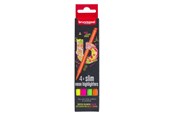 Kirjoitus- ja piirustustarvikkeet - Bruynzeel - Highlighters Narrow Set 4 Colors - 60283504