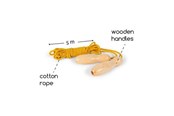 Ulkoleikit - BS Toys Jump Rope Yellow with Wooden Handles - GA230