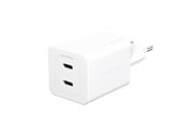 Puhelin - Adapterit & Laturit - empower by PanzerGlass Turbo 45W Charger incl. 2 x USB-C | EU Plug | Silver White - EM58685