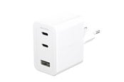Puhelin - Adapterit & Laturit - empower by PanzerGlass Turbo 70W Multiple Charger incl. 2 x USB-C + USB-A | EU Plug | Silver White - EM31479