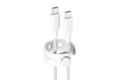 USB kaapelit - empower by PanzerGlass Racing 60W USB-C to USB-C Cable | USB 2.0 | 2M | Silver White - EM85432