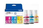Mustepatruunat, värikasetit ja lisävarusteet - Brother BTD180CL Multipack - 3-pack - yellow cyan magenta - original - ink refill - BTD180CLVAL