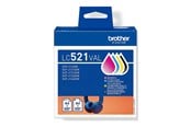 Mustepatruunat, värikasetit ja lisävarusteet - Brother LC521 Value Pack - 4-pack - black yellow cyan magenta - original - ink cartridge - LC521VAL