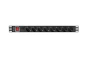Virtakaapelit (ulkoinen) - Lanberg - power distribution unit - 4000 Watt - PDU-08F-0200-BK