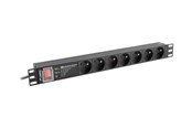 Virtakaapelit (ulkoinen) - Lanberg - power distribution strip - 4000 Watt - PDU-PRO-07E-0200-BK
