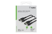 USB kaapelit - Belkin BOOST CHARGE Lightning cable - Lightning / USB - 1 m - CAA001BT1MBK2PK