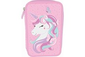 Lisätarvikkeet kouluun - Tinka PENCILCASE DUBBLE UNICORN ROSA COOL SCHOOL - 8-804713