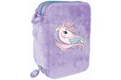 Lisätarvikkeet kouluun - Tinka PENCILCASE TRIPPEL UNICORN LILLA COOL SCHOOL - 8-804710