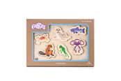 Palapelit - Fantorangen & Fantus WOODEN PUZZLE 6 BRICKS WATER ANIMALS - 62-112071