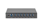 USB hub - DIGITUS - hub - industrial line - 7 ports USB hub - 7 porttia - USB 3.2 - Musta - DA-70258-1