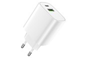 Puhelin - Adapterit & Laturit - Forever 20W USB-C PD & QC Wall Charger White - GSM113213