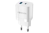 Puhelin - Adapterit & Laturit - Forever 33W USB-C PD & QC GaN Wall Charger White - GSM115405