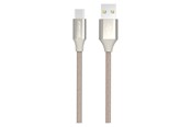 USB kaapelit - GreyLime Braided USB-A to USB-C Cable Beige 2 m - C21AC2M02