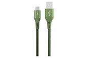 USB kaapelit - GreyLime Braided USB-A to USB-C Cable Green 3 m - C21AC3M03
