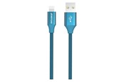USB kaapelit - GreyLime Braided USB-A to MFi Lightning Cable Blue 1 m - C21AL1M01