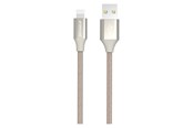 USB kaapelit - GreyLime Braided USB-A to MFi Lightning Cable Beige 2 m - C21AL2M02