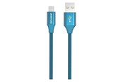 USB kaapelit - GreyLime Braided USB-A to Micro USB Cable Blue 1 m - C21AM1M01