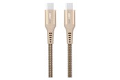 USB kaapelit - GreyLime Braided USB-C to USB-C 60W Cable Beige 0.5 m - C21C60C05M02