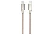USB kaapelit - GreyLime Braided USB-C to USB-C 60W Cable Beige 2 m - C21C60C2M02