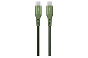 USB kaapelit - GreyLime Braided USB-C to USB-C 60W Cable Green 3 m - C21C60C3M03