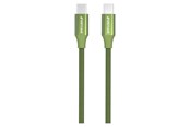 USB kaapelit - GreyLime Braided USB-C to USB-C Cable Green 2 m - C21CC2M03
