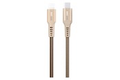 USB kaapelit - GreyLime Braided USB-C to Lightning Cable Beige 0.5 m - C21CL05M02
